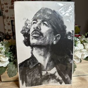 SANTANA PENCIL SKETCH COPY 11”X17” NWOT